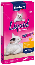 Vitakraft liquid snack - kip - kattensnack - 6 st