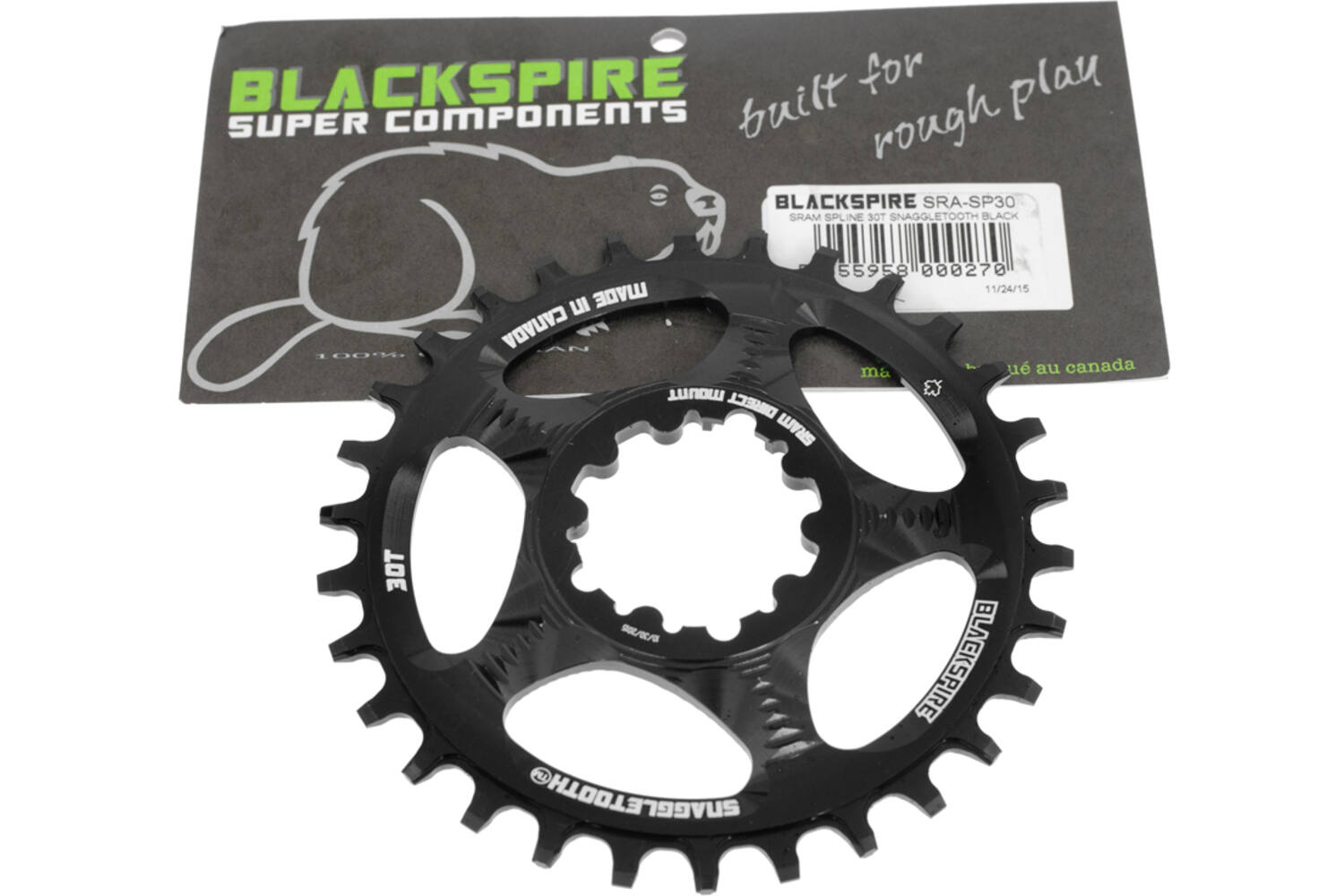 Schwarz gepresst - - Ketten -Oberteil -SRAM Spline 30 6mm Offset