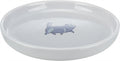 Trixie Voerbak waterbak plat en breed kattenprint grijs