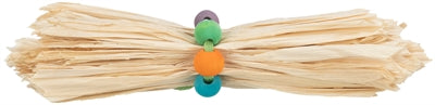 Trixie - Spielzeug für Nagetier und Kaninchen mit Maisblatt und Holzperlen