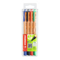 Stabilo greenpoint - hardtip fineliner 0,8 mm - nylon punt - co2 neutraal - etui met 4 kleuren