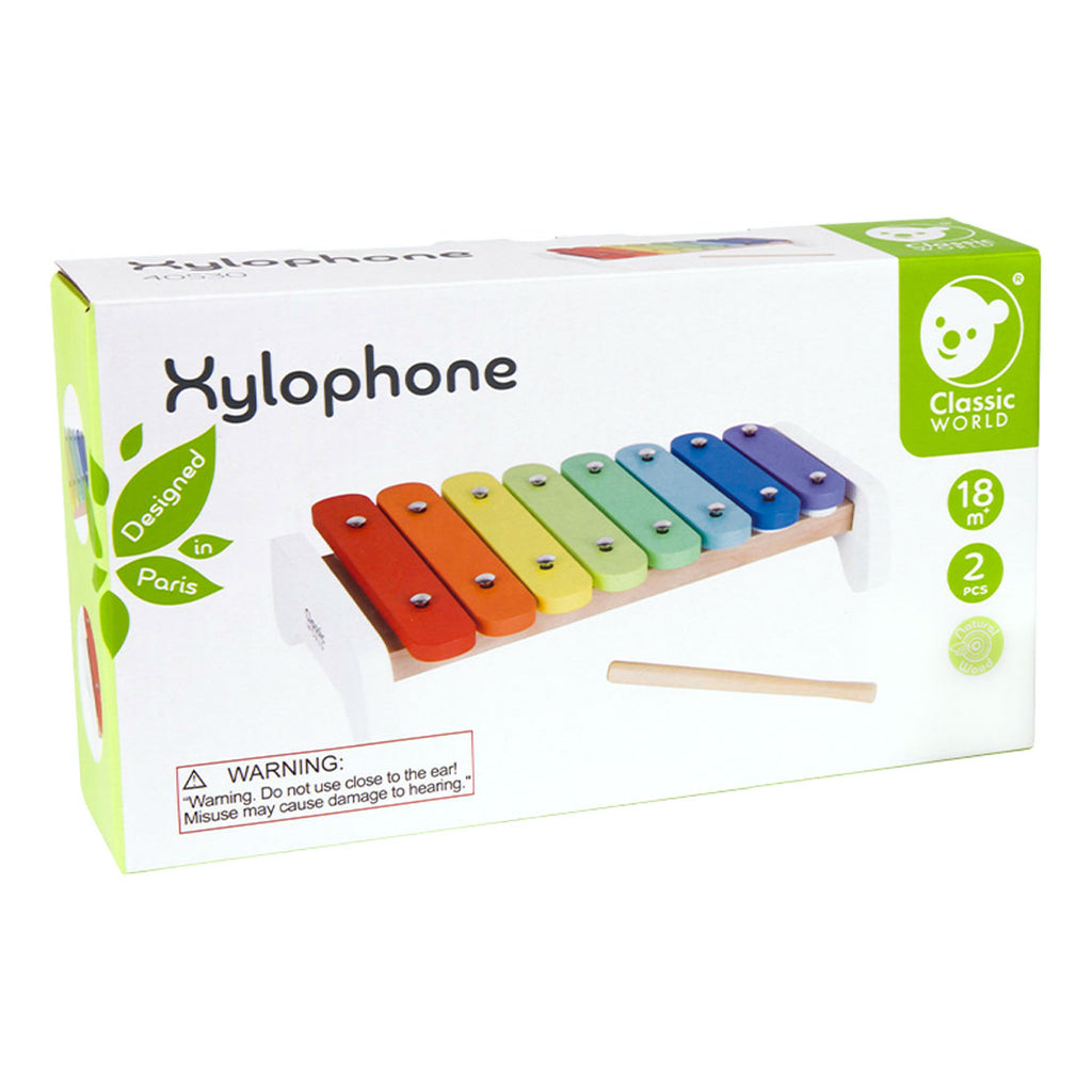 Klassische Welt der Welt Welt Holz Xylophon Regenbogen, 2 Teile.
