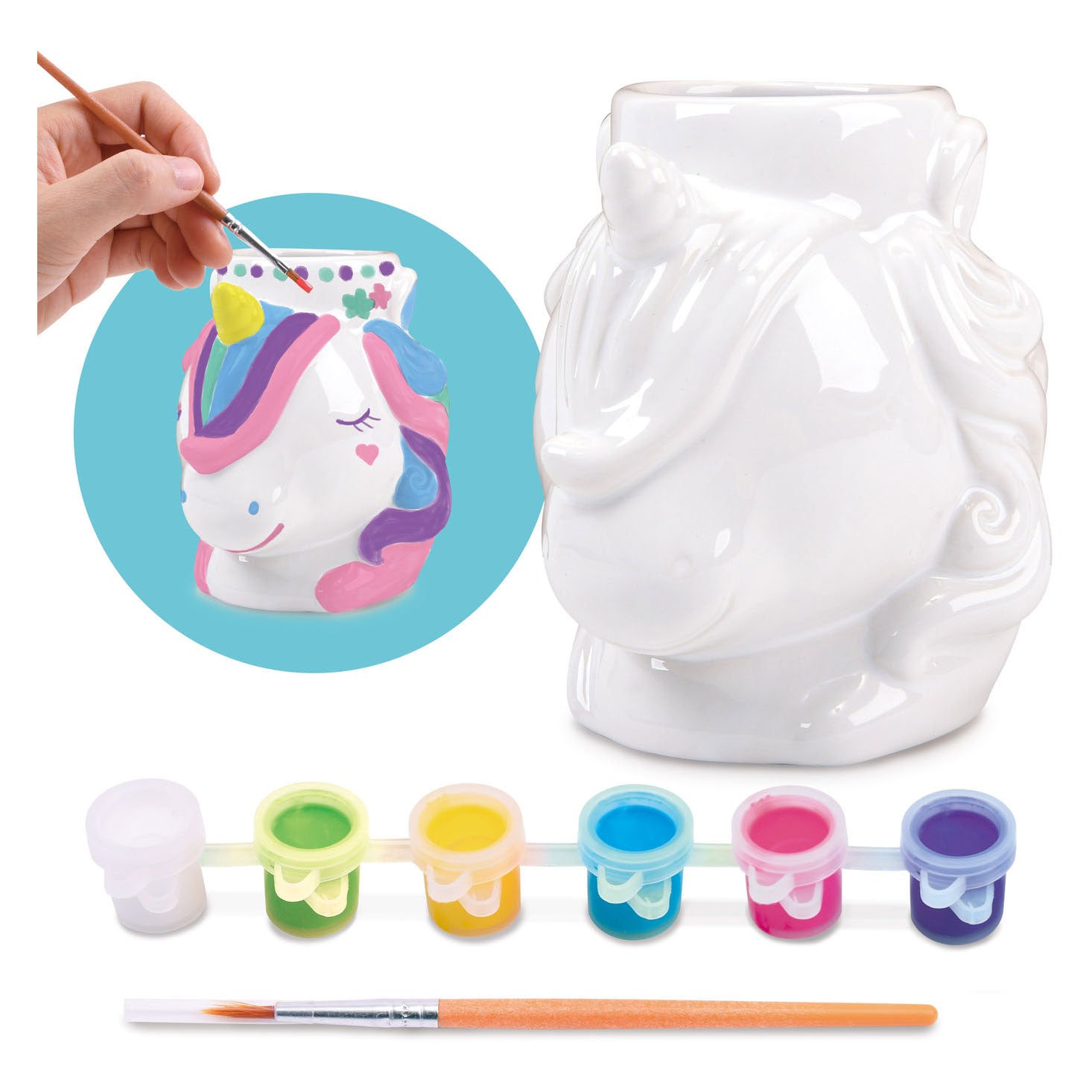 Mahlen Sie Ihr eigenes Keramik-Einhorn-Glas, 8 Stück.