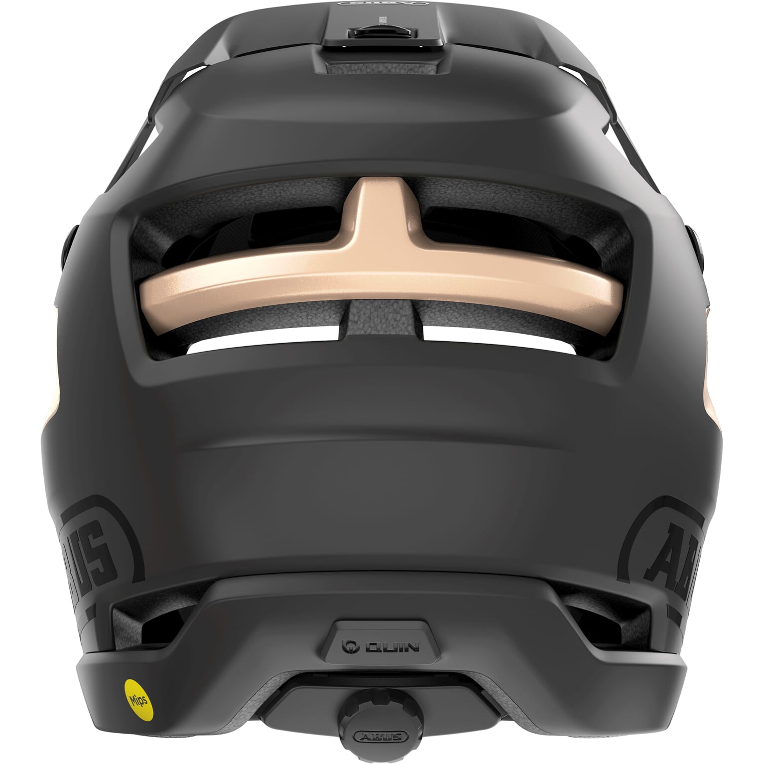 Abus AirDrop MIPS Helm Schwarz Gold SM 52-58cm