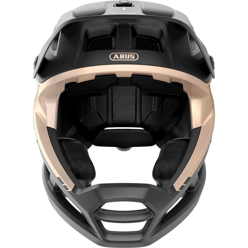 Abus AirDrop MIPS Helm Schwarz Gold SM 52-58cm