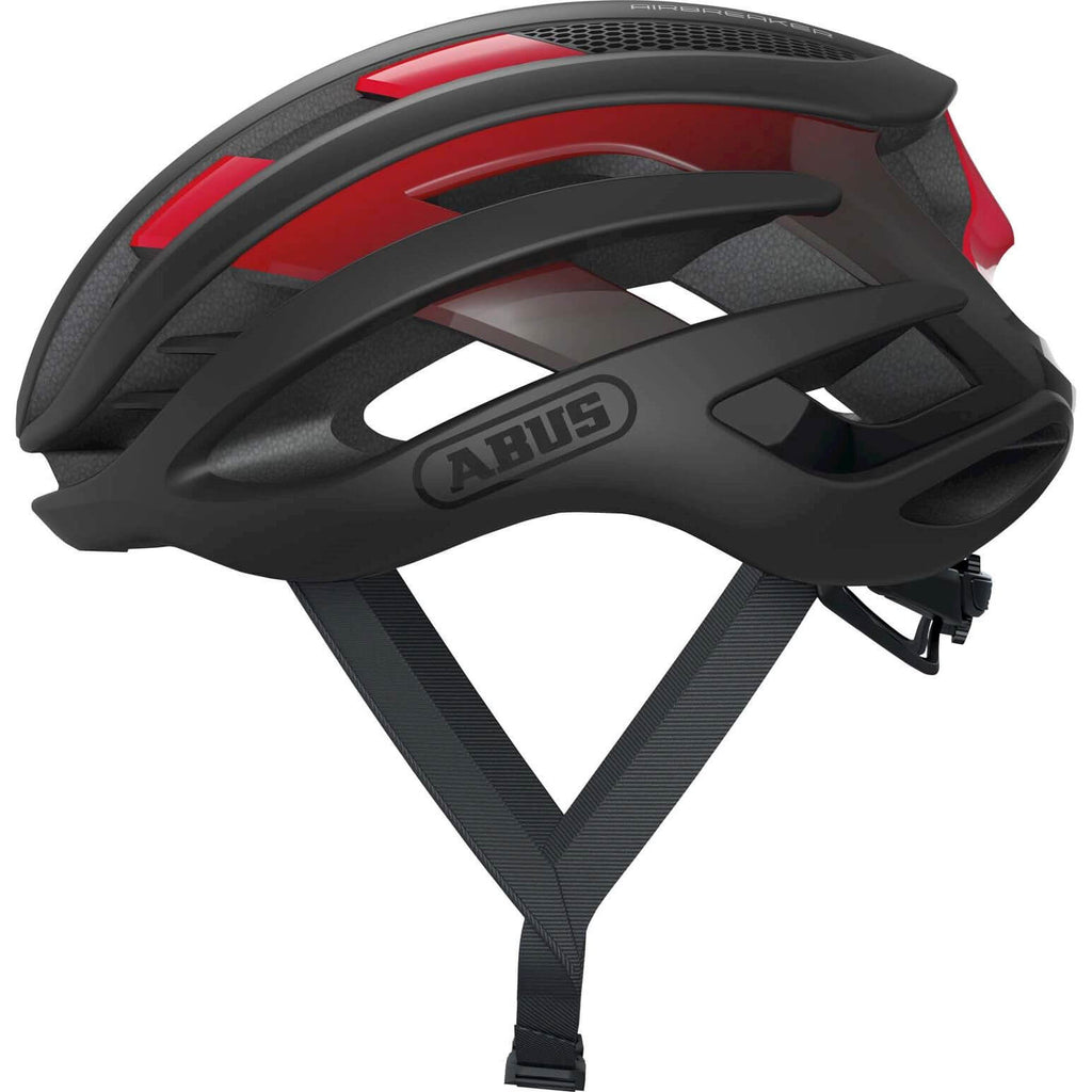 Abus AirBreaker Helm, Schwarz Rot, Größe M (52-58 cm)