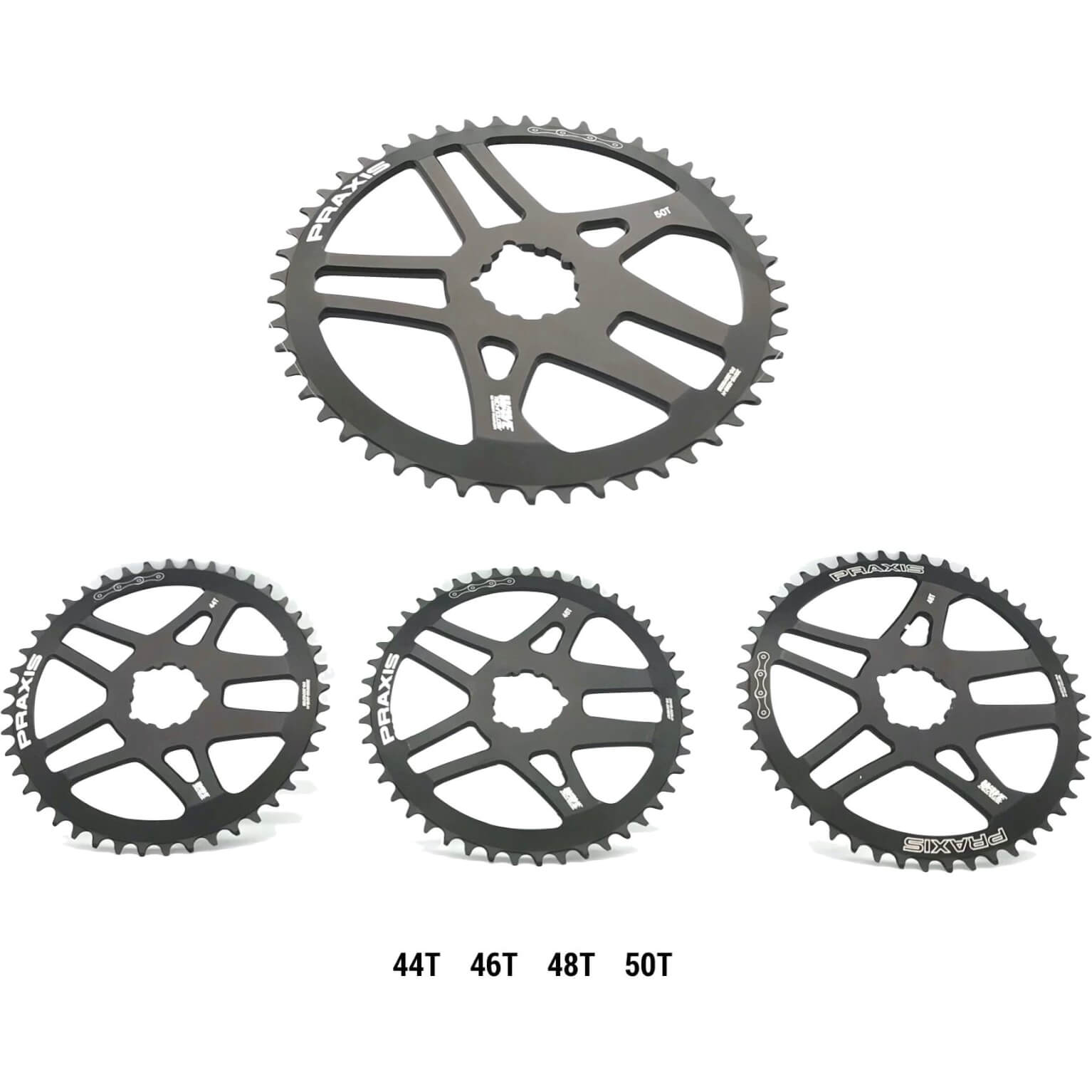 Praxis Kettingblad 1x Road DM 44t zwart