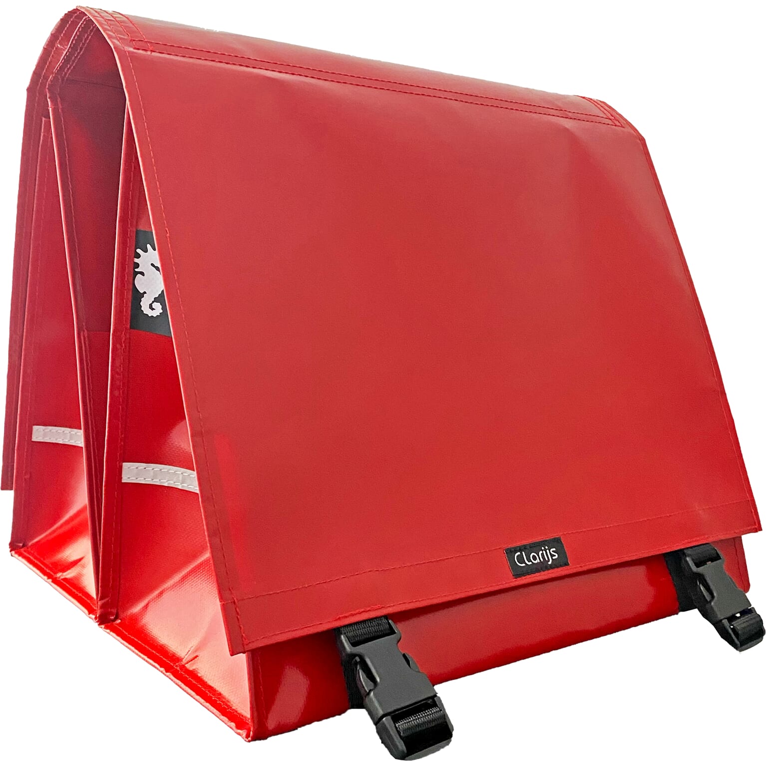 Doppel-XL-Fahrradtasche aus PVC, 46 l, rot