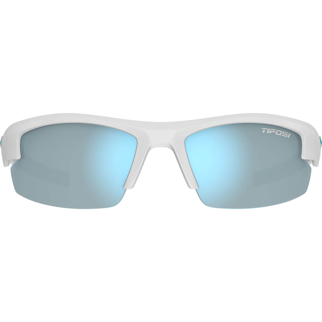 Tifosi Brille ShutOut matt weiß/blau (XS/S)