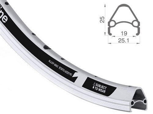 RODI FELGE 28 Zoll 622 Silber 48-Loch