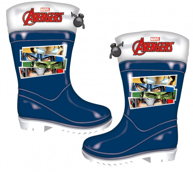 Arditex Regenlaarzen Avengers junior PVC donkerblauw maat 26
