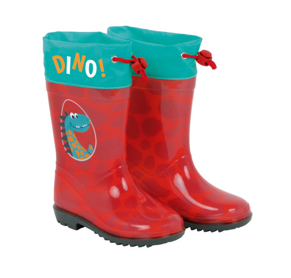 Arditex Regenlaarzen junior PVC textiel rood turquoise maat 28