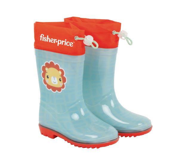 Arditex Regenlaarzen Fisher-Price junior PVC textiel lichtblauw rood maat 26