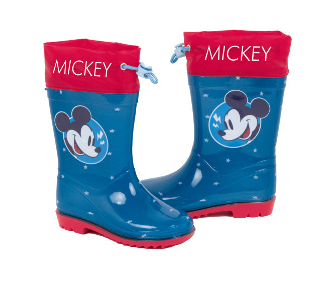 Arditex Regenlaarzen Mickey junior PVC donkerblauw rood maat 28