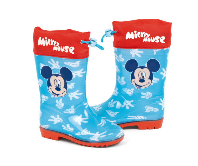 Arditex Regenlaarzen Mickey Today junior PVC textiel lichtblauw rood maat 30