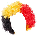 België Tricolore Belgium WK supporterspruik zwart geel rood