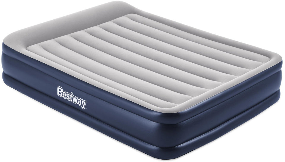 Bestway Luchtbed tritech 46 cm queen 203 cm blauw grijs