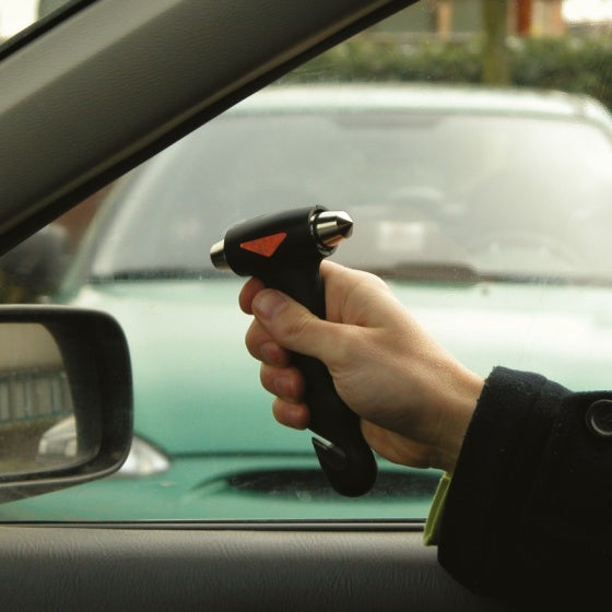 Carpoint Noodhamer met gordelsnijder zwart 12,5 cm