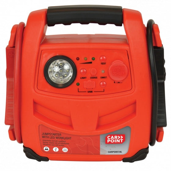 starthulp 2-in-1 met led werklamp 12 Volt 7 ah oranje