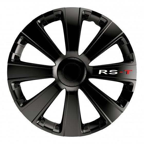 wieldoppen RS-T 14 inch ABS zwart set van 4