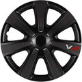 Carpoint Wieldoppen VR Carbon 14 inch zwart set van 4