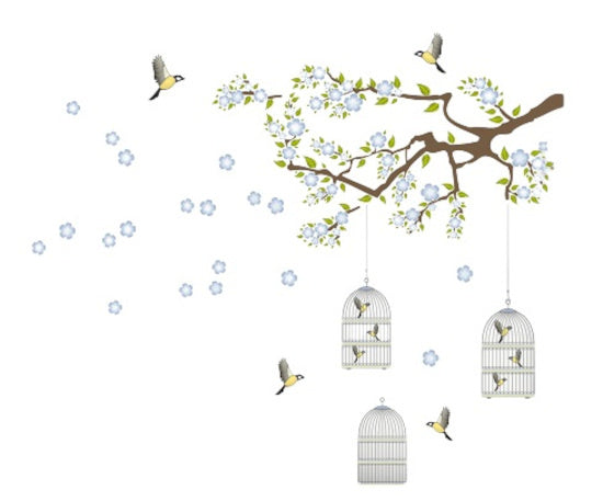 Crearreda Muursticker Branch Cages 300 x 270 cm 13-delig