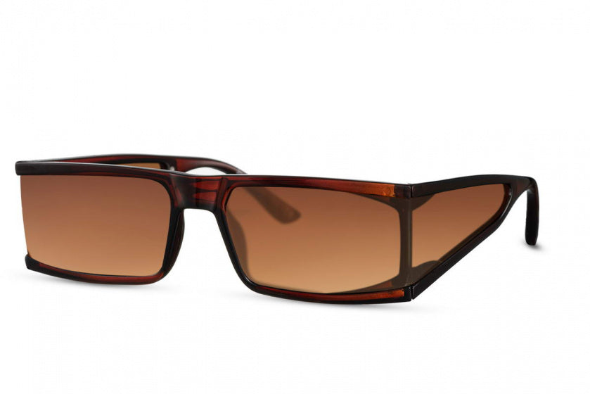sonnenbrille damen gerade vollrand cat.3 braun/braun