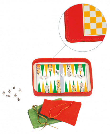 Dal Negro Reisespielset 28 x 24 cm, 5 Teile orange/grün