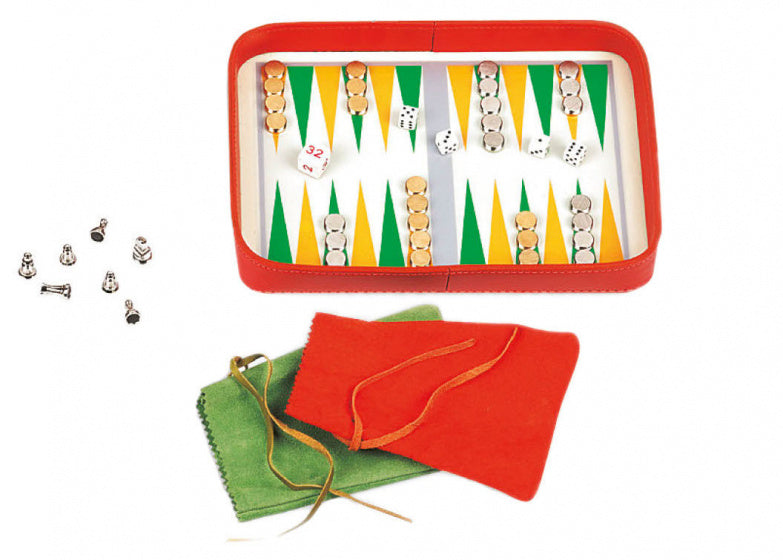 Dal Negro Reisespielset 28 x 24 cm, 5 Teile orange/grün