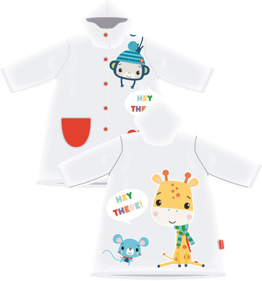 Arditex Regenjas Fisher-Price junior PVC wit maat 24 maanden