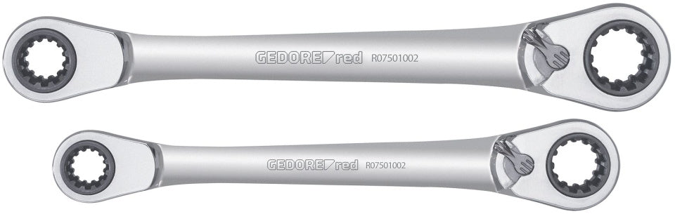 Gedore red r07501002 dubbele ringratelsleutel omschakelbaar metrisch 2-delig 3300900 - r07501002