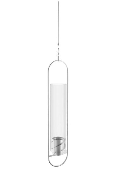 Höfats Spin 90 sfeerlantaarn hangend 120 cm RVS zilver