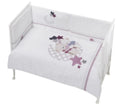 Interbaby Bedtextielset Maan 70 x 140 katoen wit roze 3-delig