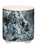 Kitchencraft Bloempot 10 x 5 cm keramiek blauw
