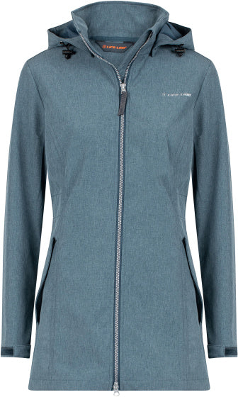Life line Harper softshell parka dames blauwgrijs maat 40