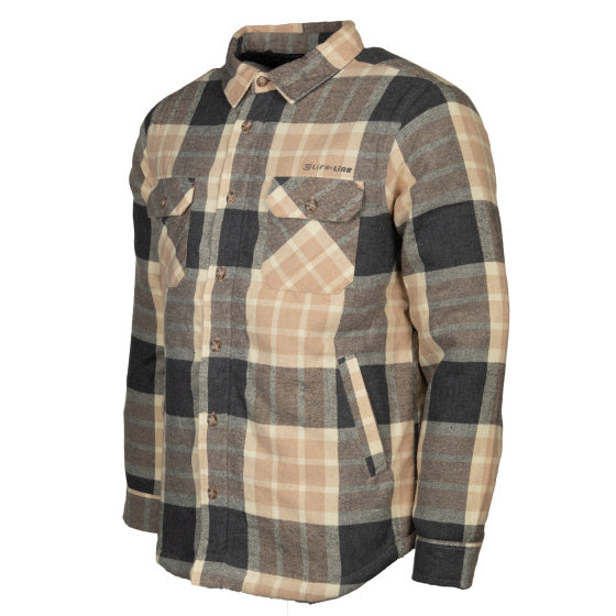 Life line Jervis Padded Flannel Shirt heren beige maat XXL