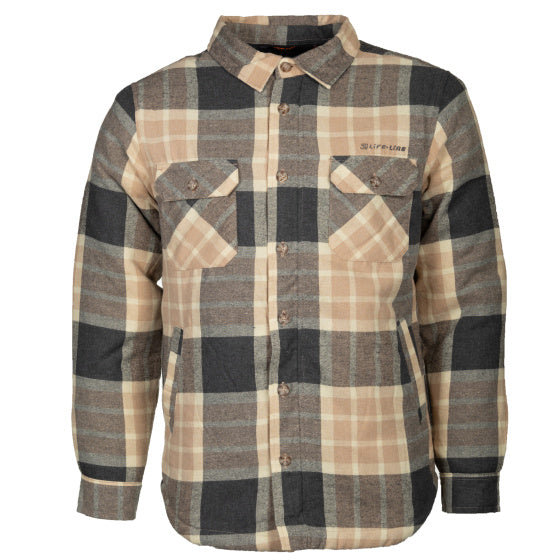 Life line Jervis Padded Flannel Shirt heren beige maat 4XL
