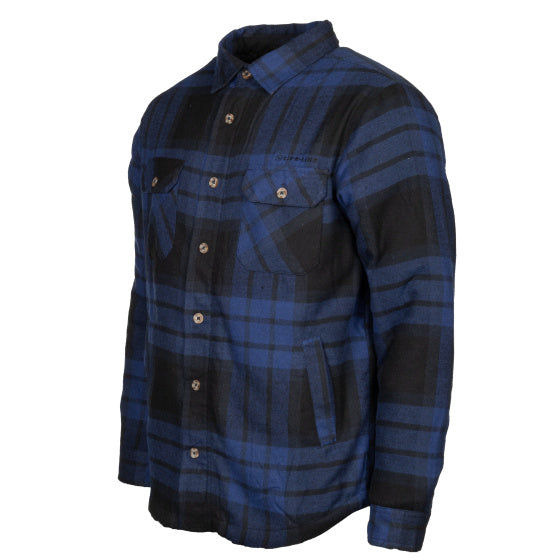 Life line Jervis Padded Flannel Shirt heren blauw zwart maat 4XL