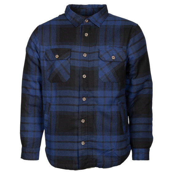 Life line Jervis Padded Flannel Shirt heren blauw zwart maat XL