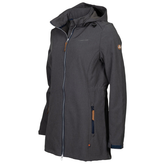 Kya softshell parka dames donkergrijs maat L