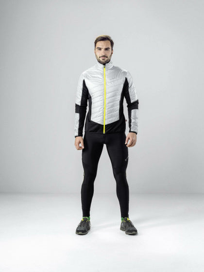 Löffler Hybridjacke PL60 Herren Polyester Silberggrau/Schwarz Größe 46