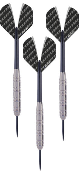 Longfield darts Steeltip Dartpijl Set 23 gram Zilver Zwart 3 stuks