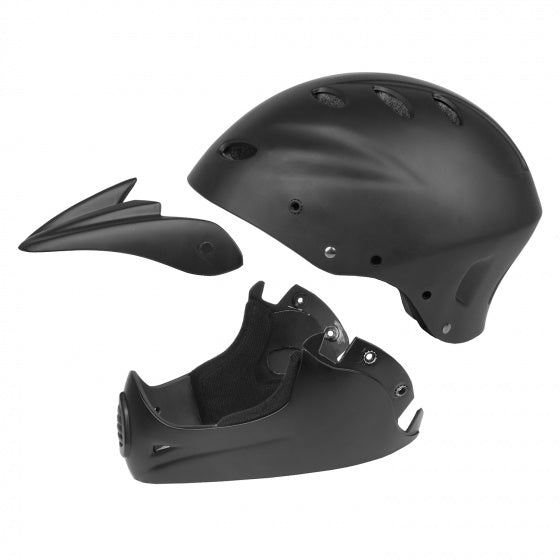 M-Wave Downhill-Fahrradhelm Unisex, matt schwarz, Größe 58-61 cm