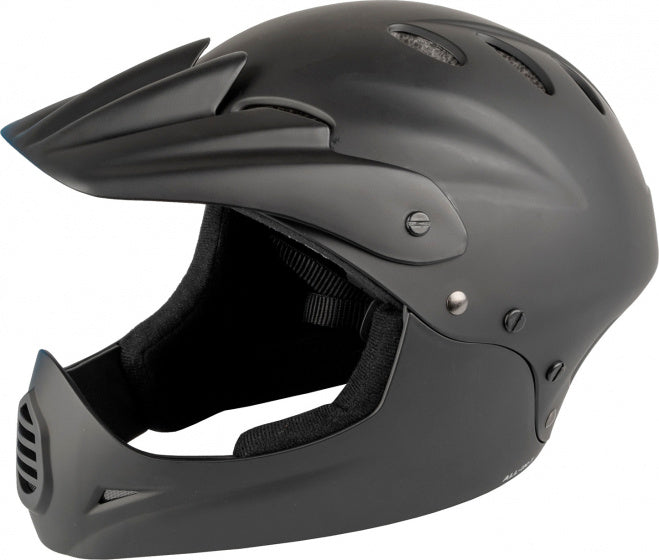 M-Wave Downhill-Fahrradhelm Unisex, matt schwarz, Größe 58-61 cm