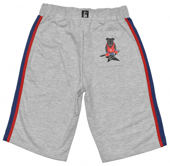 Max buddies Short Vito jongens polykatoen grijs maat 152