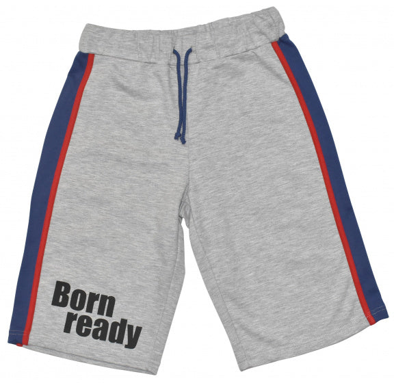 Max buddies Short Vito jongens polykatoen grijs maat 164