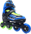Move Inline skates Fast semi-softboot verstelbaar blauw groen maat 34-37