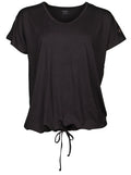 Papillon Loosen Fit Sportshirt Rundhals Damen Schwarz Größe M