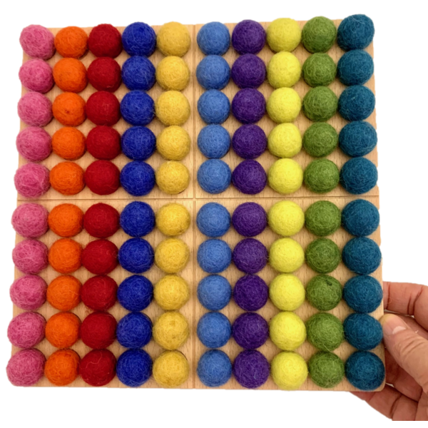 Papoose Toys Papoose Toys 2cm Felt Balls Bright 100pc