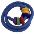 Papoose Toys Papoose Toys Blue Felt Rope and 7 Felt Doughnuts